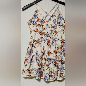 Floral Spaghetti Strap Mini Babydoll Dress